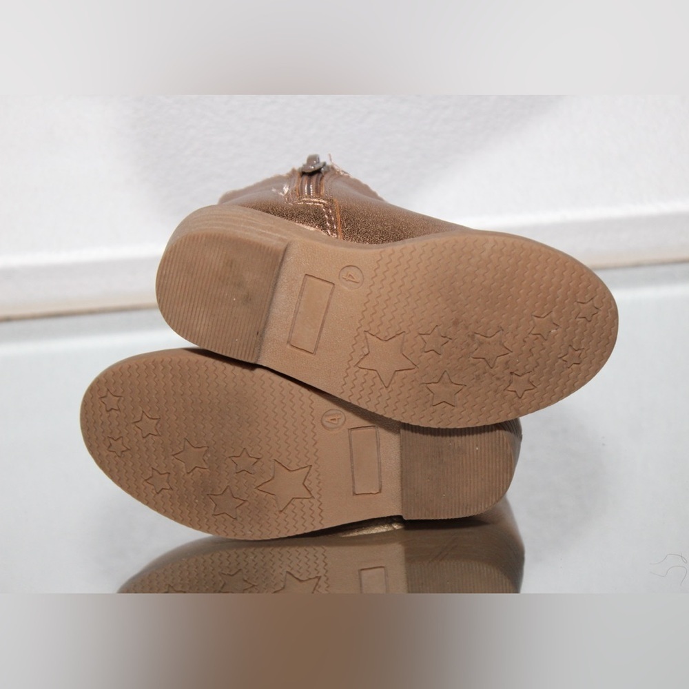 Simple Joys by Carter's Girl's Ella Chelsea Bootie Fashion Toddler Size 5 Bronze - Picture 7 of 8